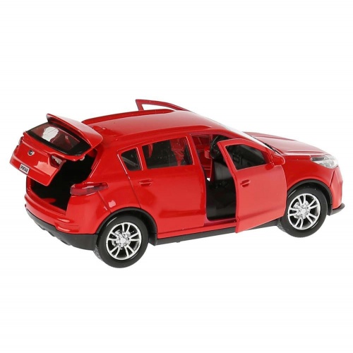 Технопарк. Модель "Kia Sportage" арт.SPORTAGE-RD металл 12 см, откр дв, багаж, инерц, красный, фото 4