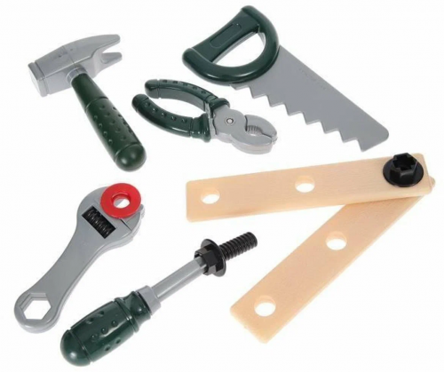 Klein Bosch. 8465 Набор инструментов в кейсе (плоскогубцы,молоток,ключ,ножовка,отвертка,болты) фото 4