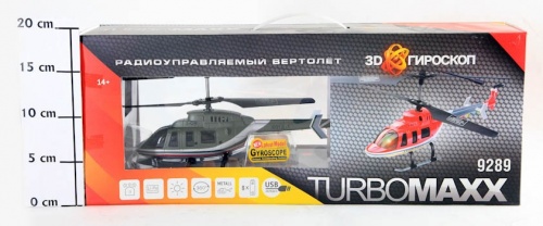 Упр.радио Вертолет Joy Toy с 3D гироскопом ВОХ 26*6см,TurboMax, адапт., арт.9289, арт. М36610 фото 2