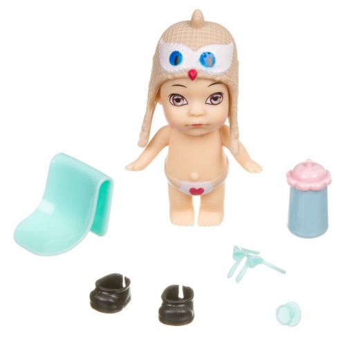 Набор игровой Bondibon куколка OLY в шапочке-ушанке с животным  и аксессуарами в поильнике, ВОХ 11,5, арт. ВВ3853 фото 3