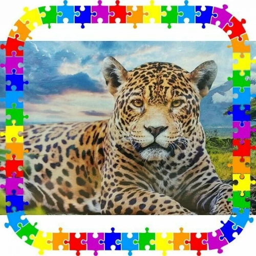 Рыжий кот. Пазлы 2000 эл. арт.3698 "Большой леопард" фото 2