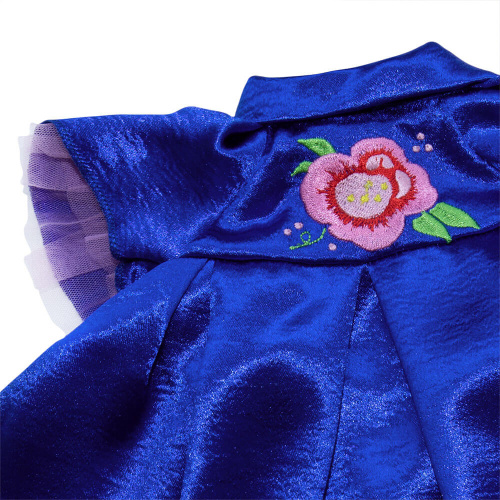 Синее платье с вышивкой                                                       (комплект одежды для Зайки Ми)  34 фото 3