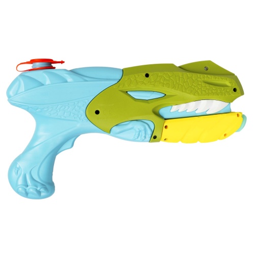 Водный пистолет с помпой Bondibon "Наше Лето", РАС 28х15,5х4,2 см, 450 мл, зелёно-голубой. фото 2