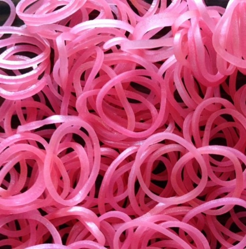 Резиночки для плетения браслетов RAINBOW LOOM, коллекция Перламутр - розовый лимонад фото 2
