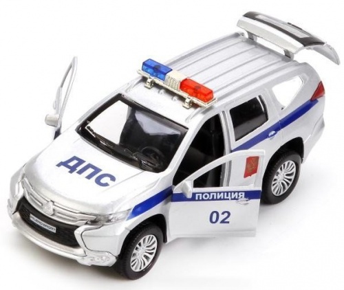 Технопарк. Модель "Mitsubishi Pajero Sport. Полиция" арт.PAJERO-S-POLICE 12см металл.инерц. фото 2