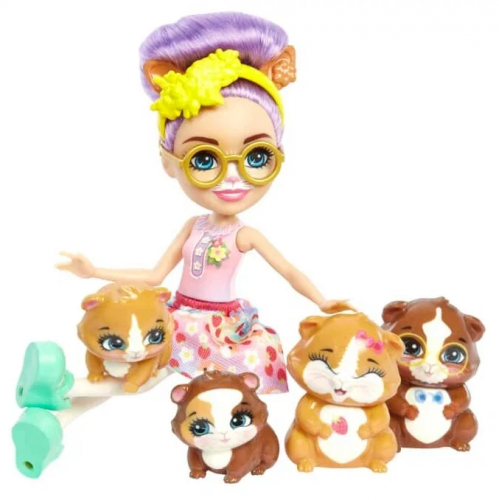Mattel. Кукла "Enchantimals Glee Guinea Pig & Family" Морская свинка и ее семья арт.HHB84 фото 3