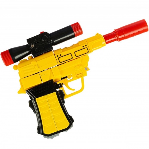 Трансформер 2в1 BONDIBOT робот и пистолет с проектором,  Bondibon BOX 25x20х6 см, цвет жёлтый, арт.5 фото 6