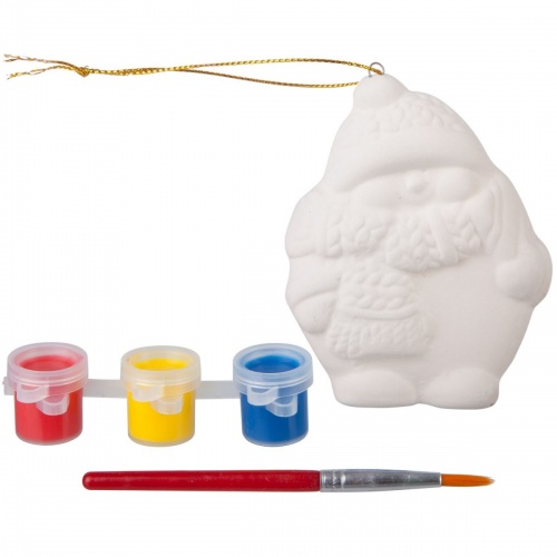 Набор для творчества Bondibon"Ёлочные украшения" Снеговичок на карте Шапка Д.Мороза фото 3