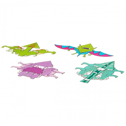 Набор для творчества  BONDIBON. 3D МОДЕЛИ из бумаги  ( динозавры ) фото 5