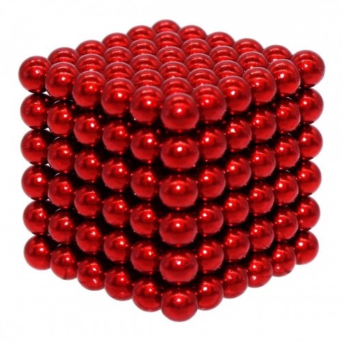 Magnetic Cube, красный, 216 шариков, 5 мм фото 3