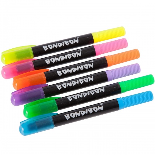 Набор гелевых карандашей для рисования Bondibon 6 цветов, CRD, арт. ВВ2237 фото 4