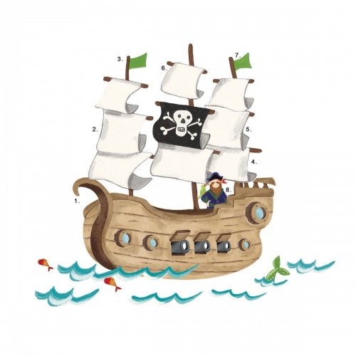 Наклейки для декора - Пиратский корабль фото 2