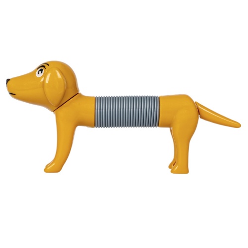 Игрушка-антистресс собачка трубочка Bondibon, Blister, коричнево-серая фото 5