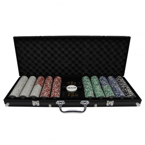 Фабрика Покера: Набор из 500 фишек для покера с номиналом в кейсе (цвет в асс.) арт.CPPS500B/CPPS500 фото 2