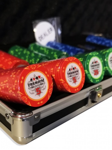 "Premium 500" Премиум набор для игры в покер. Карты 100% пластик. фото 5