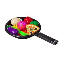 Набор продуктов со сковородкой и фартуком, "Моей Малышке", в наборе овощи в нарезку, доска, нож; в с, арт. Д87111