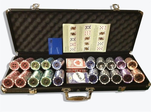 "Ultimate 500 Silver",  Профессиональный набор для игры в покер. фото 2