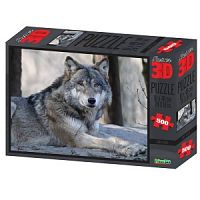 Пазл Super 3D 500 арт.10152 "Волк" 6+