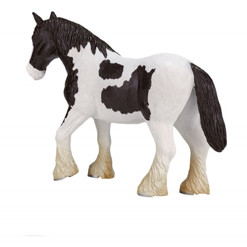 Лошадь Клейдесдаль, черно-белая фото 4
