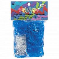 Резиночки для плетения браслетов RAINBOW LOOM, гелевые голубые
