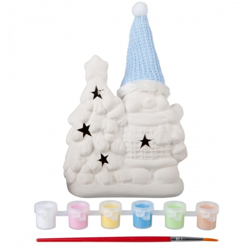 Набор для творчества Bondibon"Новогодние украшения" сувенир Снеговик с подсветкой LED фото 3