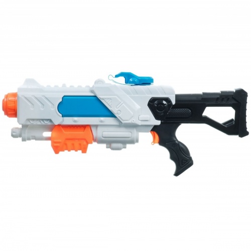 Водный пистолет с помпой Bondibon "Наше Лето",  РАС 49х21х6 см, бело-оранжевый, арт. 9955. фото 3
