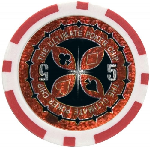 "Ultimate 500 Silver",  Профессиональный набор для игры в покер. фото 5
