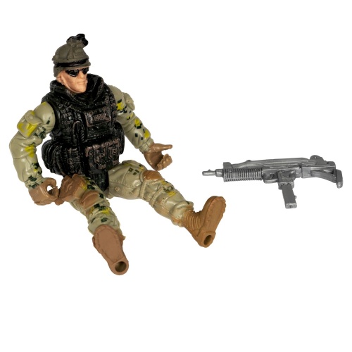 Набор "Армия" солдатик с оружием, " НАСТОЯЩИЙ БОЕЦ"  Bondibon, CRD 21,5x13x3 см, спецназовец ,форма фото 8