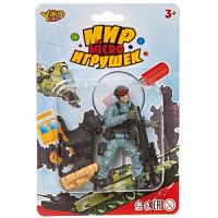 Набор игр.военный со спецназовцем и собакой, серия Мир micro Игрушек, CRD13,5x20x3,5 см, арт.M7599-5