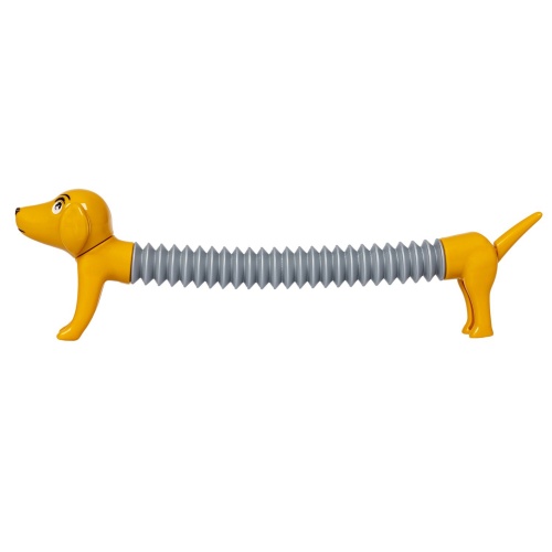 Игрушка-антистресс собачка трубочка Bondibon, Blister, коричнево-серая фото 7