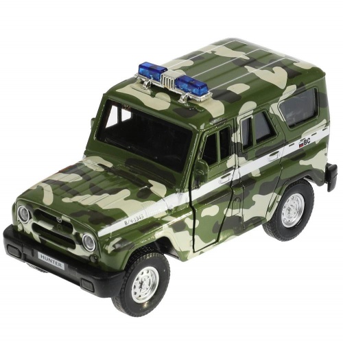 Технопарк. Модель "Uaz Hunter/Lada Камуфляж" металл 12 см,дв,баг,инерц, арт.HUNTERLADA4X4-12DB12-MIL фото 6