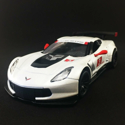 Kinsmart. Модель арт.КТ5397/2 "Corvette C7. R Race Car 2016" 1:36 (белая) инерц. фото 7