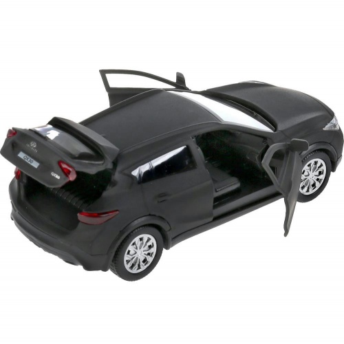 Технопарк. Модель "Infiniti QX30. Матовый" арт.QX30-12MAT-BK металл 12 см двер, багаж, инерц, черный фото 5