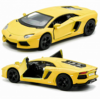 Kinsmart. Модель арт.КТ5355/1 "Lamborghini Aventador LP 700-4" 1:38 (желтая) инерц.