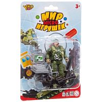 Набор игр.военный с солдатиком ,серия  Мир micro Игрушек, CRD 13,5x20x3,5 см, арт.M7597-3.