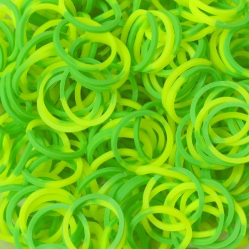 Резиночки для плетения браслетов RAINBOW LOOM Неон, желто-зеленый фото 2
