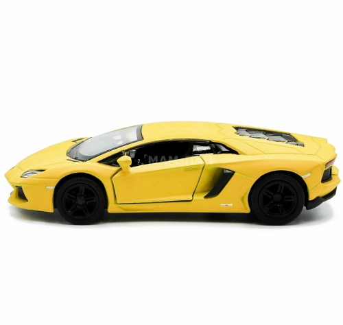 Kinsmart. Модель арт.КТ5355/1 "Lamborghini Aventador LP 700-4" 1:38 (желтая) инерц. фото 3