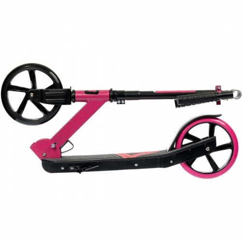 Самокат детский BONDIBON DELTA сталь+пластик, складной, колеса PU 200*200мм, розовый фото 7