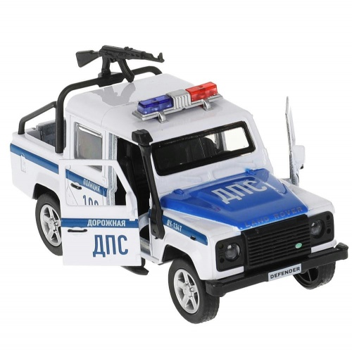 Технопарк. Модель "Land Rover Defender Pickup Полиция" металл. звук 12см арт.DEFPICKUP-12SLPOL-ARMWH фото 3