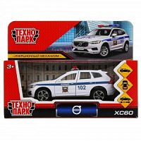 Технопарк. Модель "Volvo xc60 R-Design Полиция" металл 12 см, двер, баг, белый, арт.XC60-12POL-WH