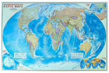 Карта настенная. Мир Политический. М1:25 млн. 124х80 см. ГЕОДОМ