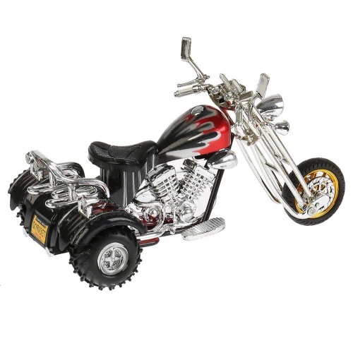 Технопарк. Мотоцикл "Трайк" металл. 18 см, свет, звук, выдвиж. поднож., арт.ZY797890-R фото 4