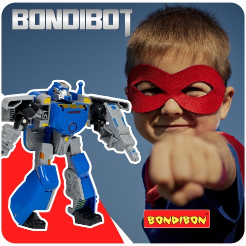 Трансформер 2в1 BONDIBOT Bondibon робот-телевизор, цвет синий, BOX 20х18х7см фото 9