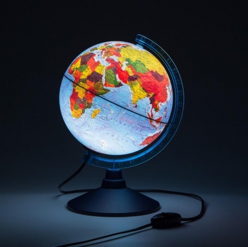 Глобус GLOBEN Ке011500201 физико-политический с подсветкой 150 мм фото 2