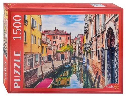 Рыжий кот. Пазлы 1500 эл. арт.0624 "Италия. Яркая улица в Венеции" фото 5