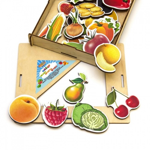 Набор WOODLANDTOYS 111401 Овощи, фрукты, ягоды (дер.коробка) фото 9