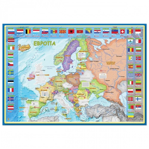 Атлас Мира с наклейками. Страны и флаги. 21х29,7 см. 16 стр. ГЕОДОМ фото 2