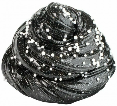 Игрушка ТМ "Slime" Слайм "Влад" черный с шариками 130 г. арт.SLM061 фото 3