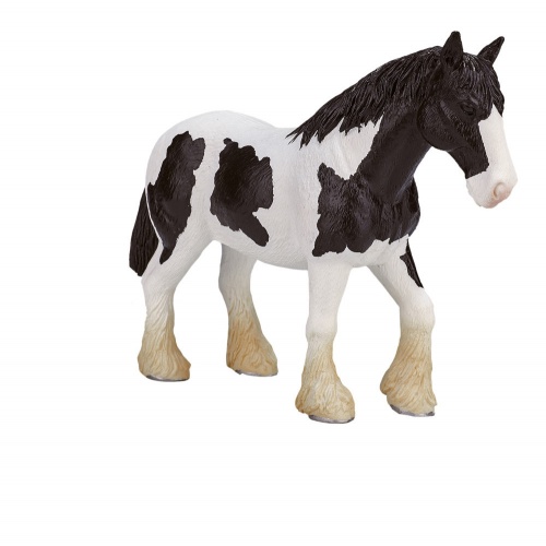 Лошадь Клейдесдаль, черно-белая фото 2