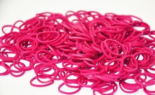 Резиночки для плетения браслетов RAINBOW LOOM, фуксия фото 3